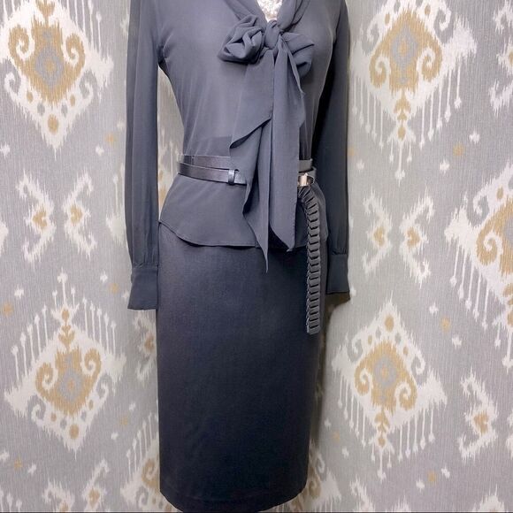 Ralph Lauren Black Wool Hi-Waist Pencil Skirt - Picture 1 of 16